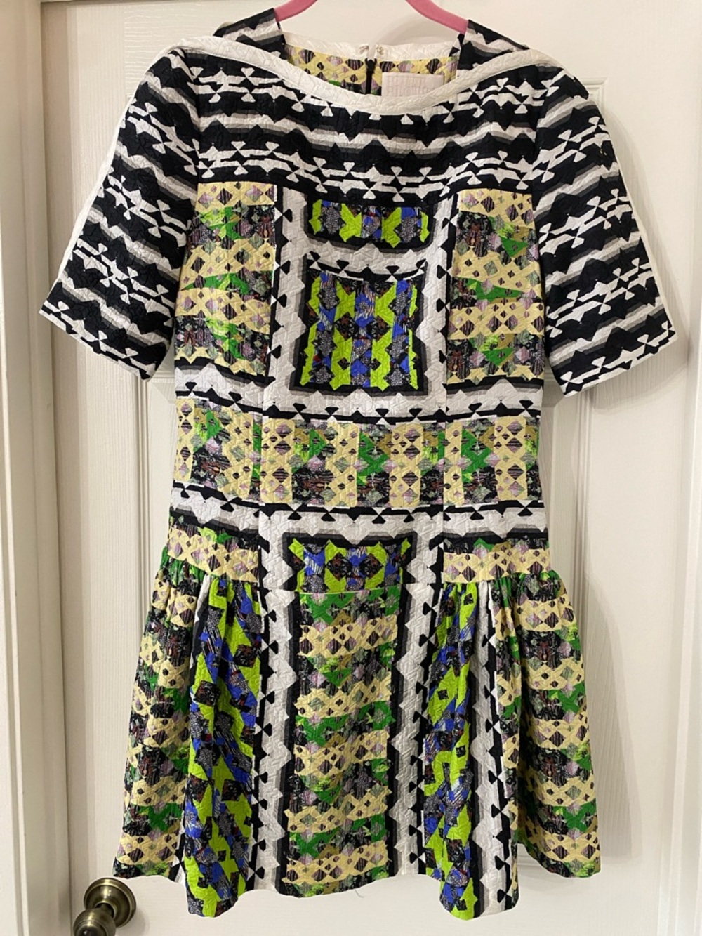 Peter Pilotto Drop Waist Fit & Flare Mini Dress. Size 8 - Picture 2 of 10